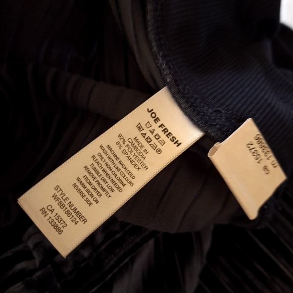 Joe Fresh | Grey / blueish Velour wide leg women's pant - Picture 10 of 10